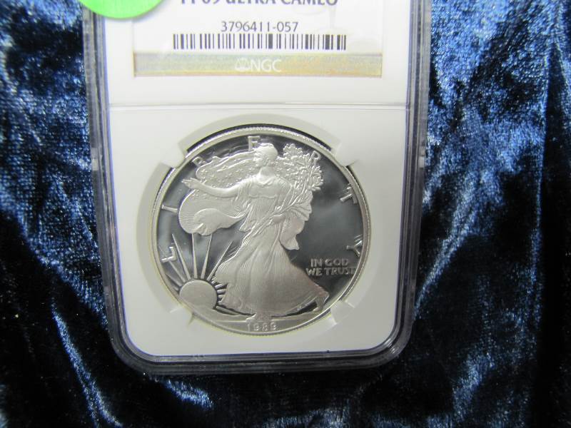 1989 S  Silver Dollar .999 Silver PF 69 Ultra Cameo