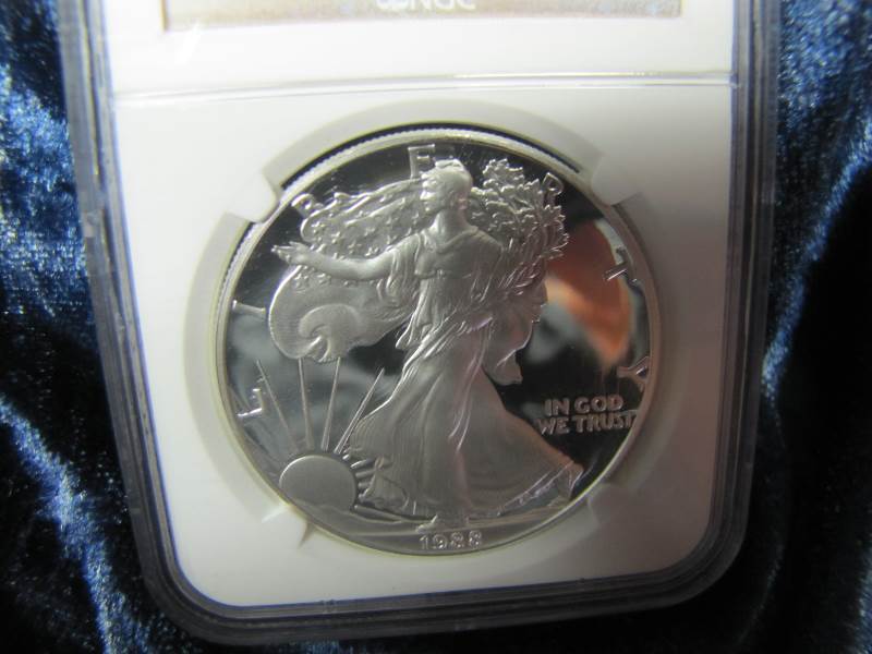 1988 S  Silver Dollar .999 Silver PF 69 Ultra Cameo