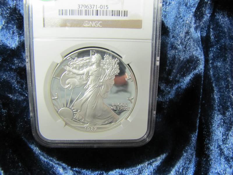 1987 S  Silver Dollar .999 Silver PF 69 Ultra Cameo