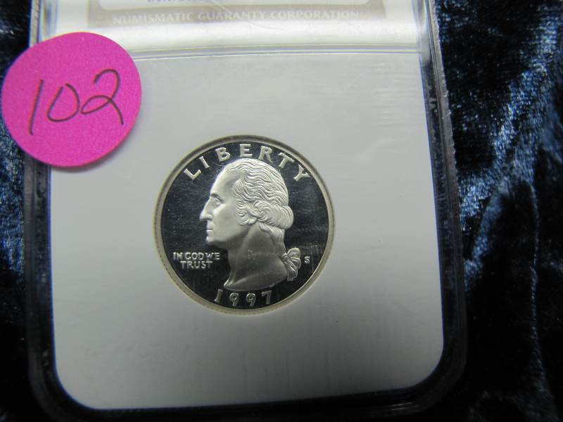 1997 S SILVER QUARTER FP69 ULTRA CAMEO