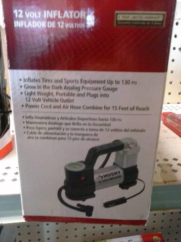 Husky 12 Volt Inflator - tested and works
