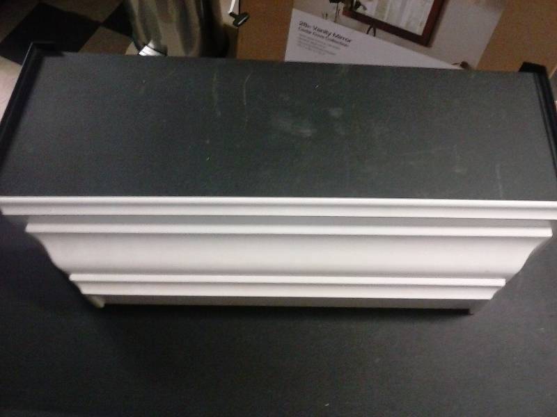 24 inch long white shelf