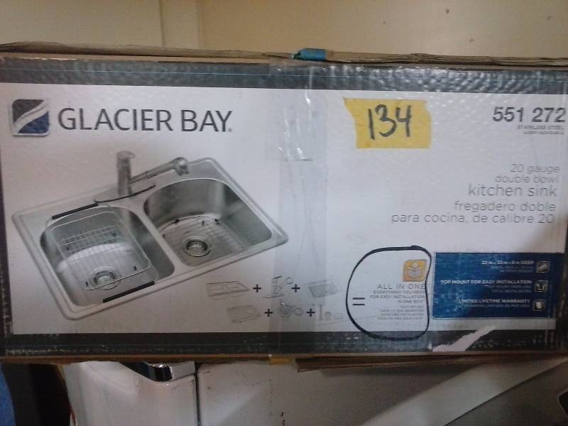 Glacier Bay Stainless Steel sink kit - new in box