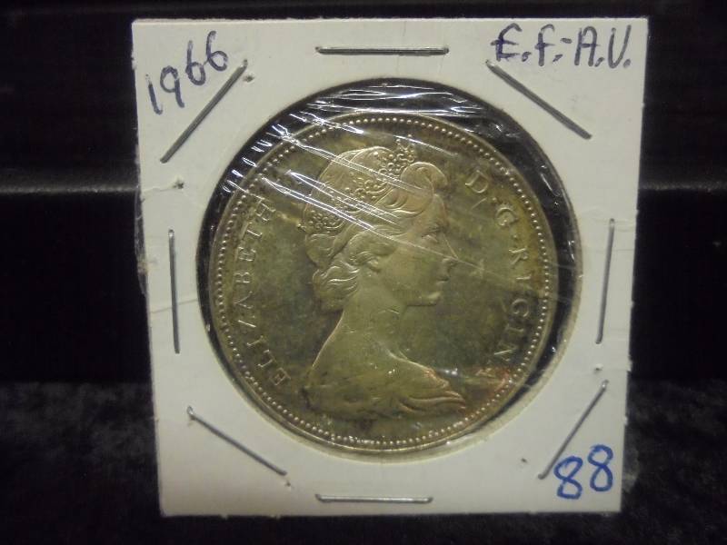 1966 Canadian Dollar, 80% Silver