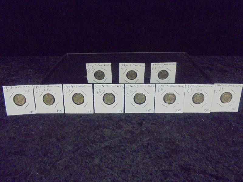 Lot - Misc Mercury Dimes, Misc Dates