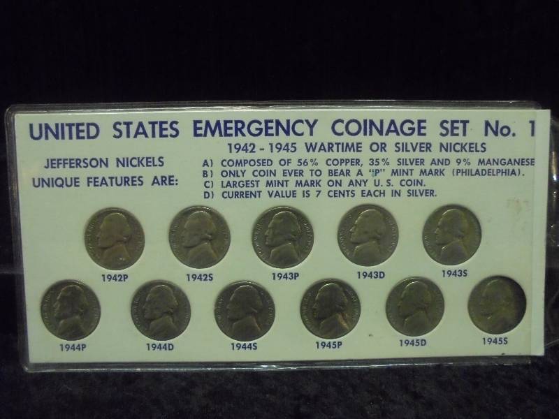 US Emergency Coinage Set No 1