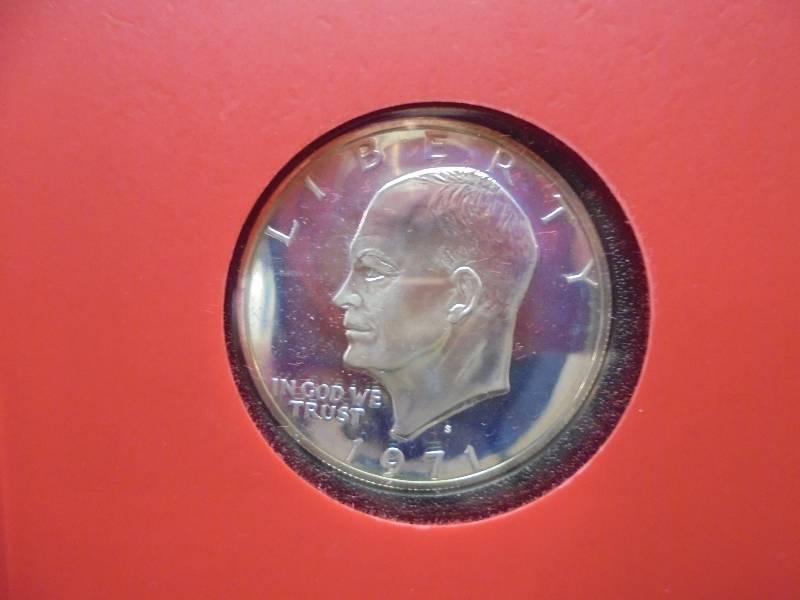 1971 US Eisenhower Proof Dollar in Case