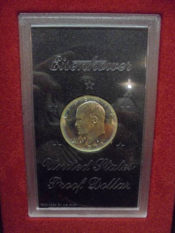 1974 US Eisenhower Proof Dollar in Case
