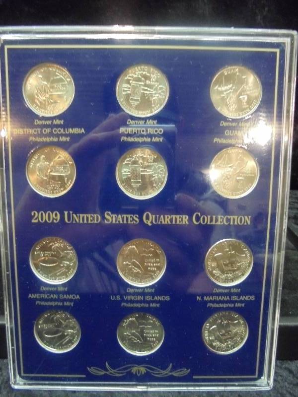 2009 US Quarter Collection in Case