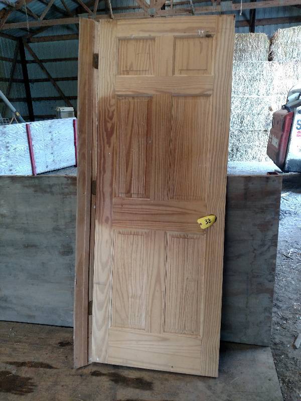 Pine Panel Door, Approx. 30 x 80...