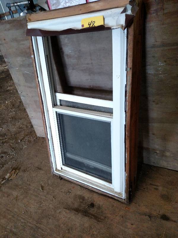 Used Vinyl Window, Approx. 26 x 45...