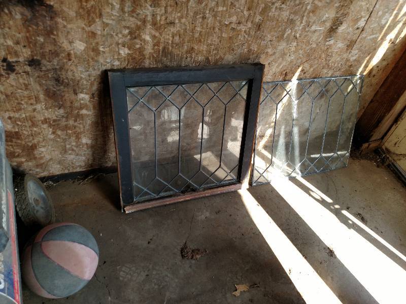(5) Decorative Glass Windows, (2) 2...