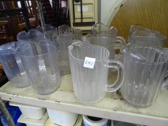 lot 290 image: Plastic Water Pitchers