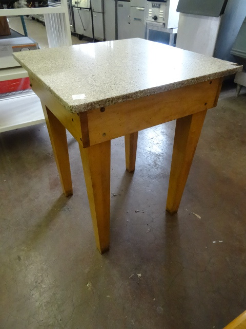 lot 303 image: Marble Top Table 24 X 24 X 29