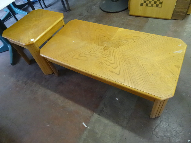 lot 304 image: End and Coffee Table 48 X 25 X 16