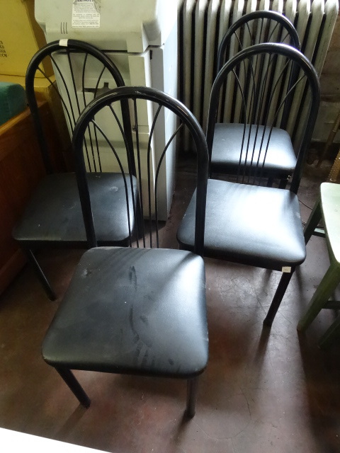 lot 313 image: 4 Metal Framed Chairs