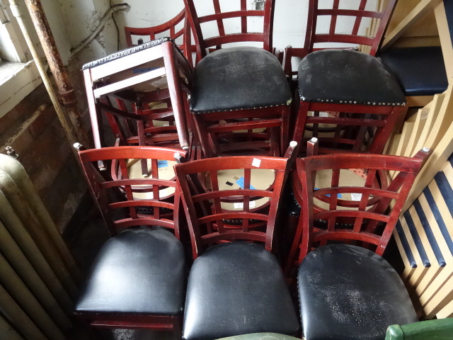 lot 314 image: 18 Matching Wood Framed Chairs