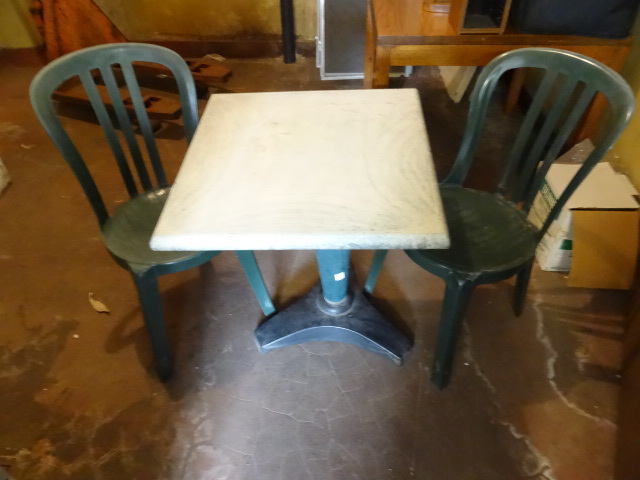 lot 323 image: 24 X 24 X 29 Patio Table with 2 Chairs