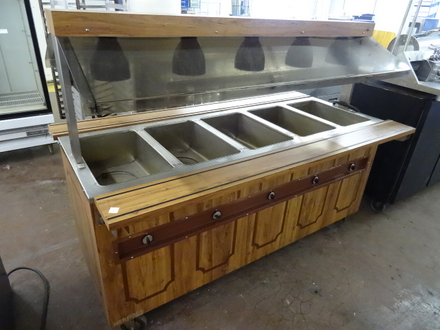 lot 72 image: 5 Basin Steam Table Sneeze Guard