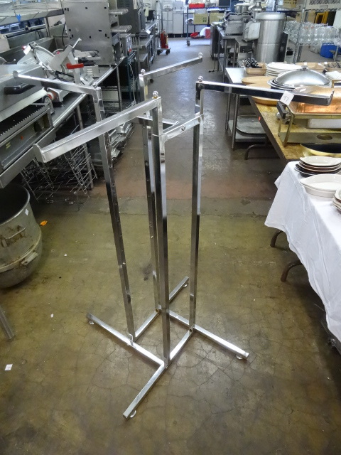 lot 97 image: Adjustable Height Clothing Rack