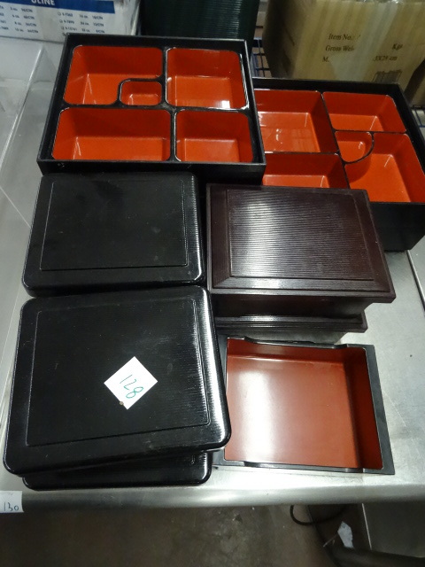 lot 128 image: Asian Sushi Containers