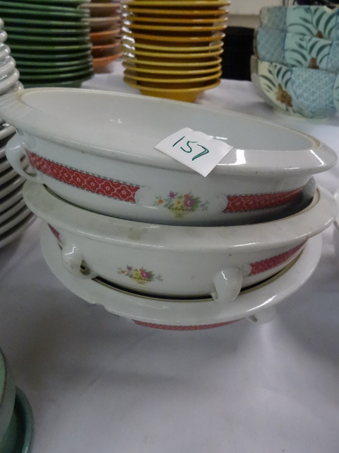 lot 157 image: 3 Asian Theme Bowls