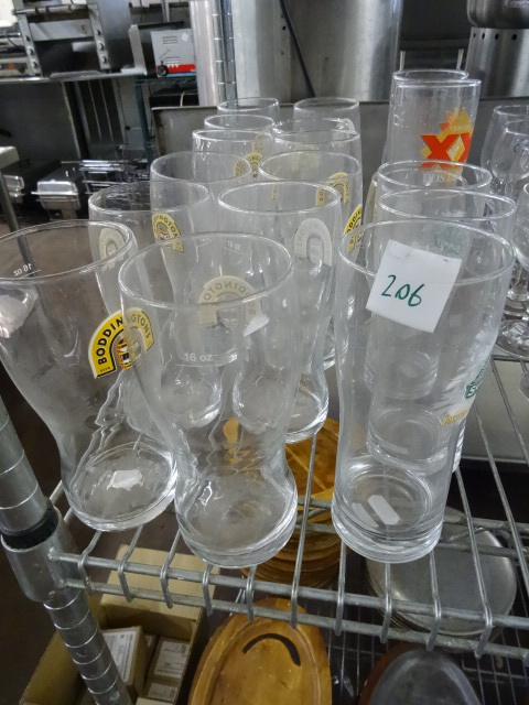 lot 206 image: Misc Beer Glasses