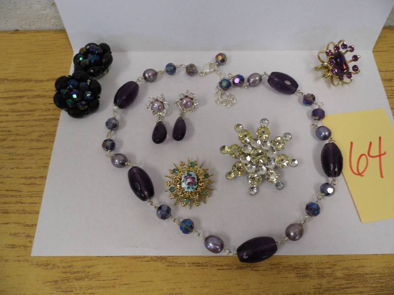 Purple Necklace - Earrings  & More