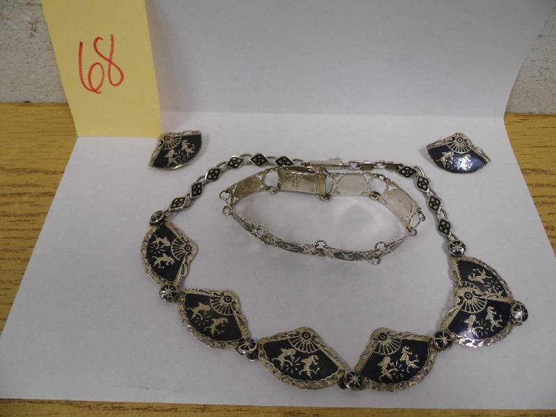 Siam Silver Necklace, Bracelet & Earrings