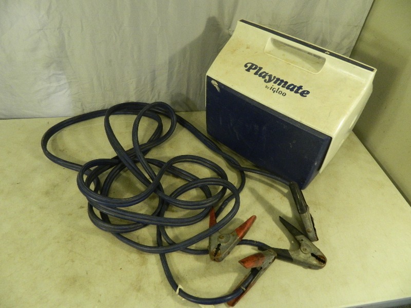 lot 76 image: Jumper Cables and Cooler