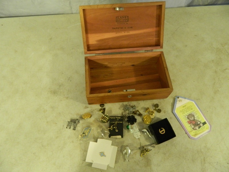 lot 92 image: Mini Lane Cedar Chest with Pins