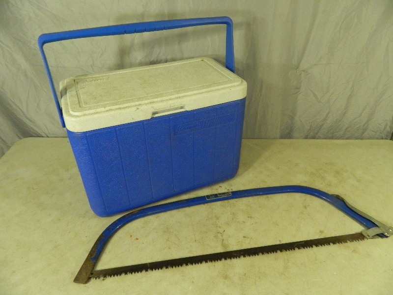 lot 149 image: Coleman Cooler and Saw