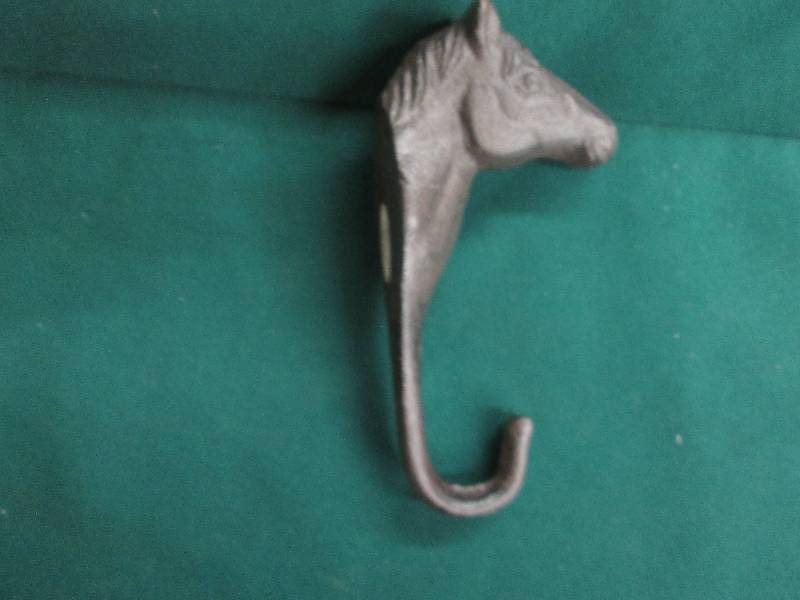 Lot of 4 Horse Head Cast Iron Hooks...