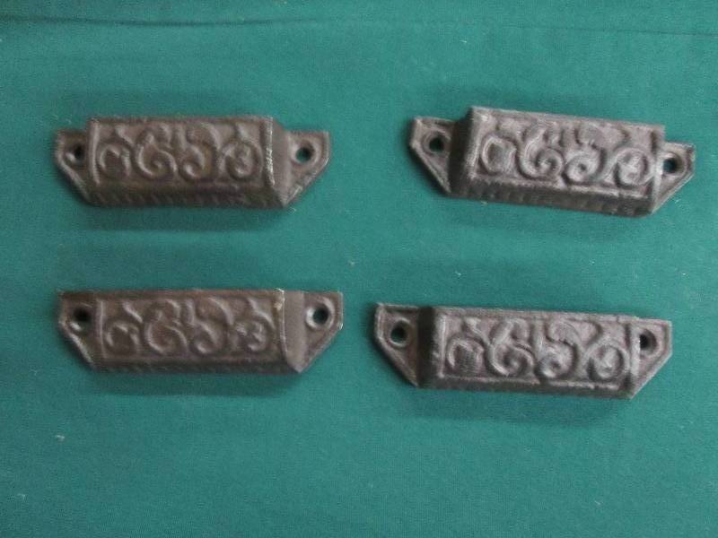 Lot of 4  3.75 inch Cast Iron Scro...
