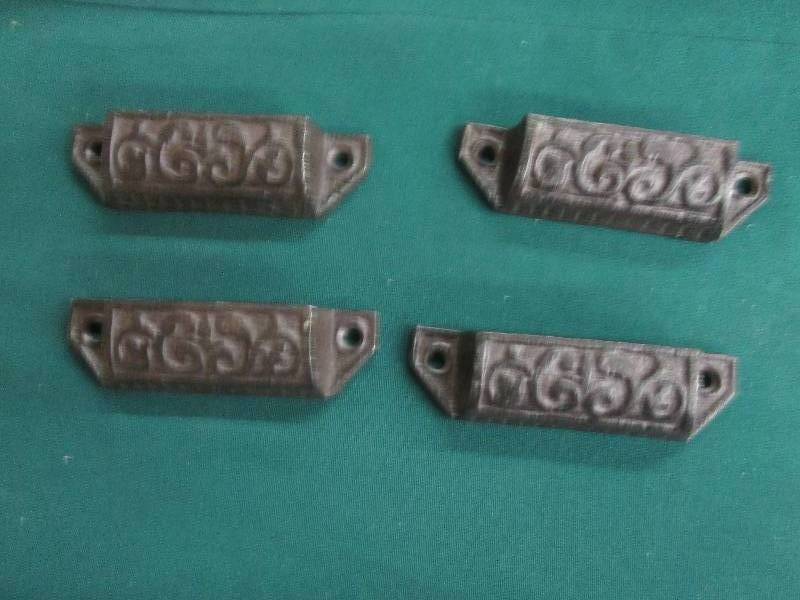 Lot of 4  3.75 inch Cast Iron Scro...