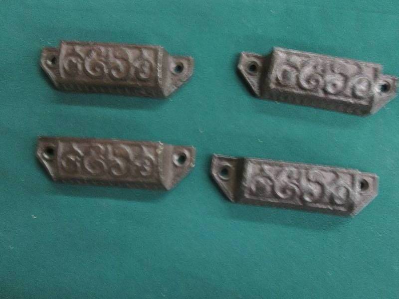 Lot of 4  3.75 inch Cast Iron Scro...