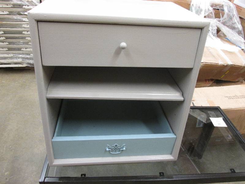 Grey Painted Night Stand...