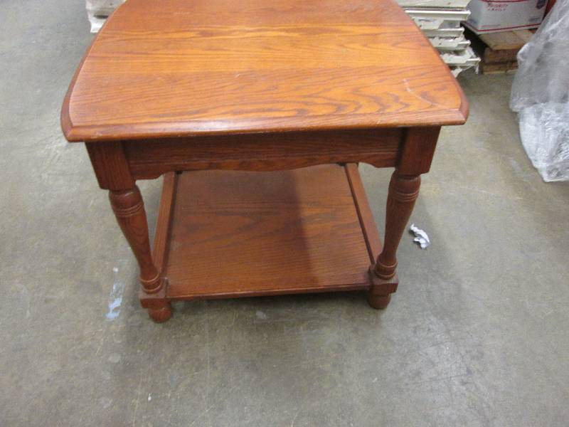 Wood Lamp Table 26x 22 x 21H inches...