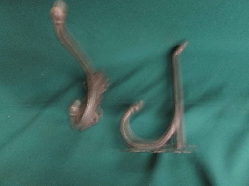 Lot of 2 Cast Iron Hooks 9 D x 5h i...
