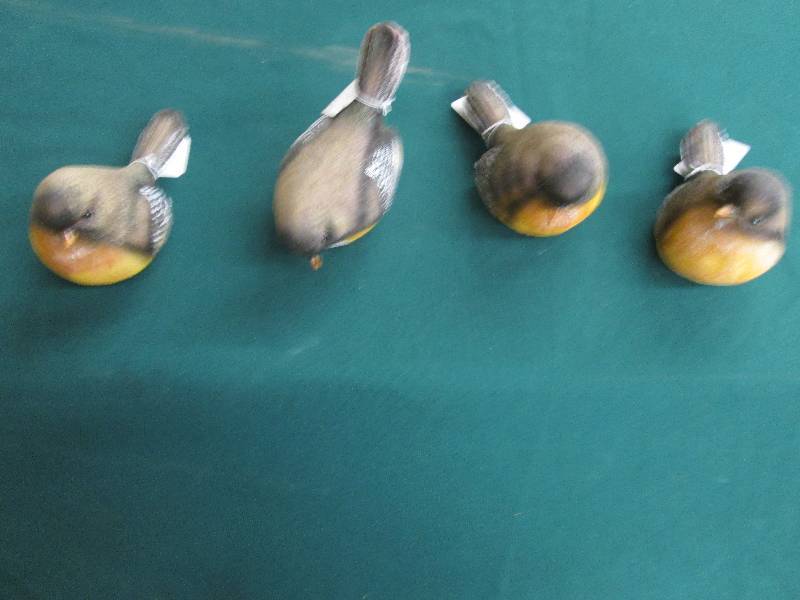 Lot of 4 Assorted Resin Robin Figur...