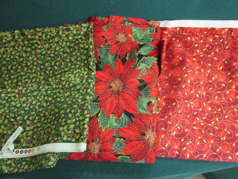 3 Christmas Fabrics...