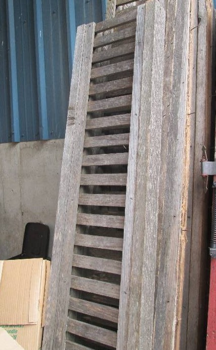 Stack of Slatted Wood Pieces...