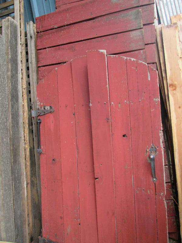 Redwood painted gate...