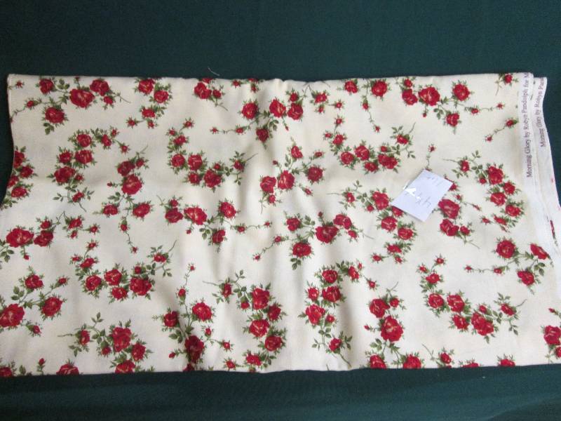 Red Rose Print 4.25 yards...