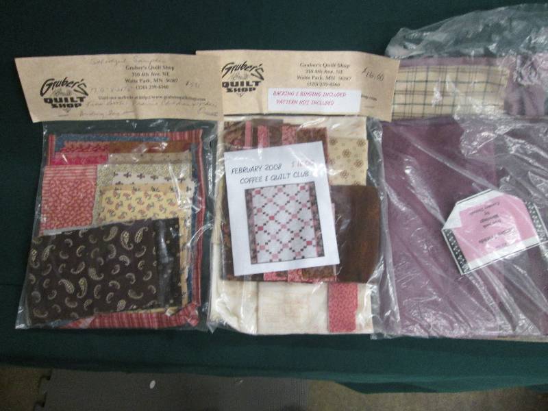 3 Smaller Quilt Kits in small tote...