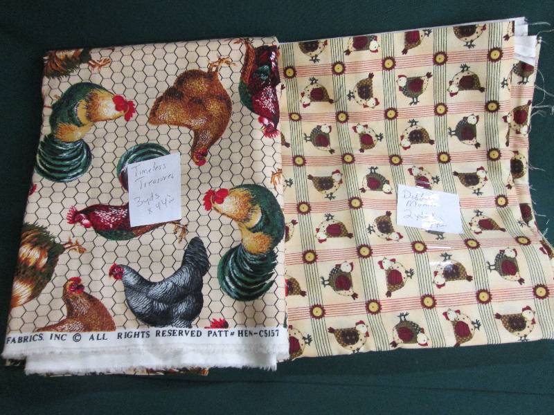 2 Rooster Prints see yardages...