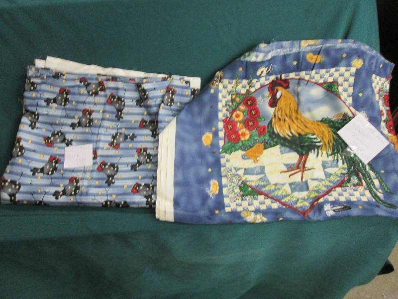 2 Rooster Prints see yardages...
