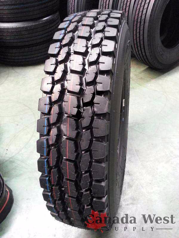 NEW LOT OF 8 X 11R22.5 16 PLY HS207 KAPSEN SEMI TRUCK TIRES DRIVE