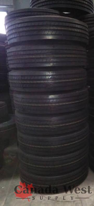 NEW QUANTITY OF 8 X 25570R22.5 16 PLY VIRGIN RADIAL ALL POSITION HS205
