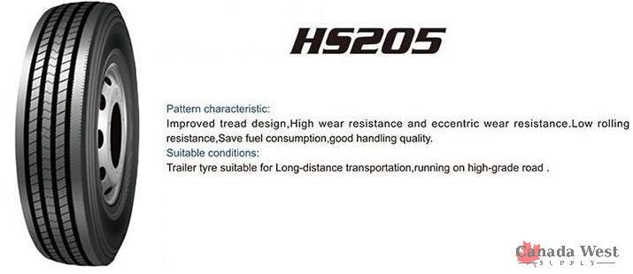 NEW QUANTITY OF 8 X 27570R22.5 16 PLY VIRGIN RADIAL ALL POSITION HS205